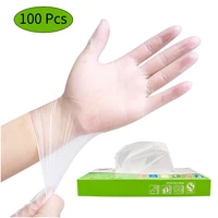 100pcs latex free gloves tpe disposable gloves transparent non slip acid work safety food grade household cleaning gloves