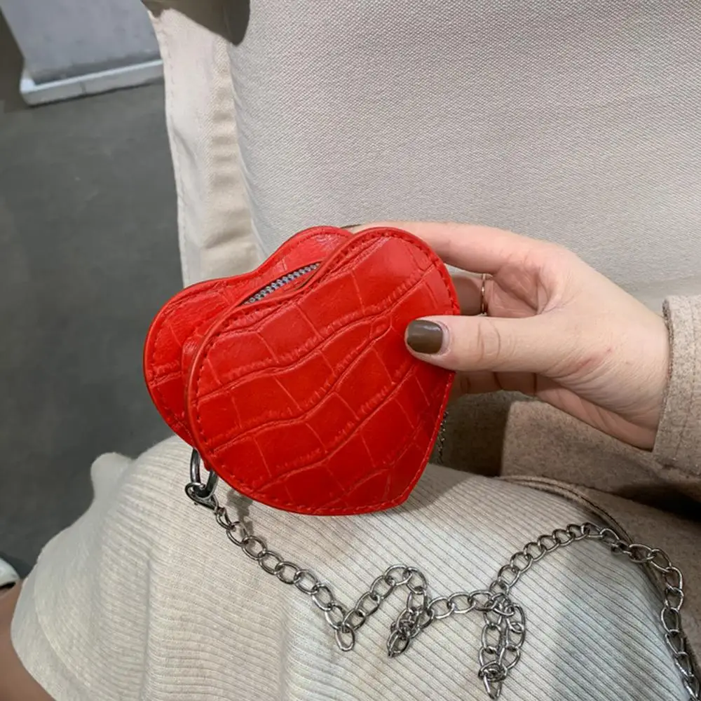 Женские кошельки и сумочка модная красная сумка через плечо в форме сердца