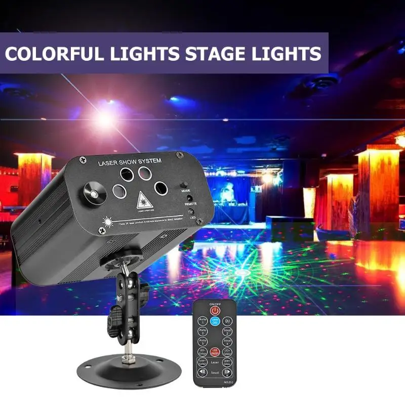 Мини лазерный проектор rgb 48 узор портативный лазерный свет для DJ сцены диско