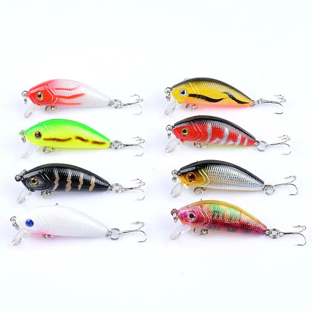 

Eye Minnow Fishing Bait 3D Eyes With 2 Treble Hooks Lure Tackle Fishing Lures Fishing Tools