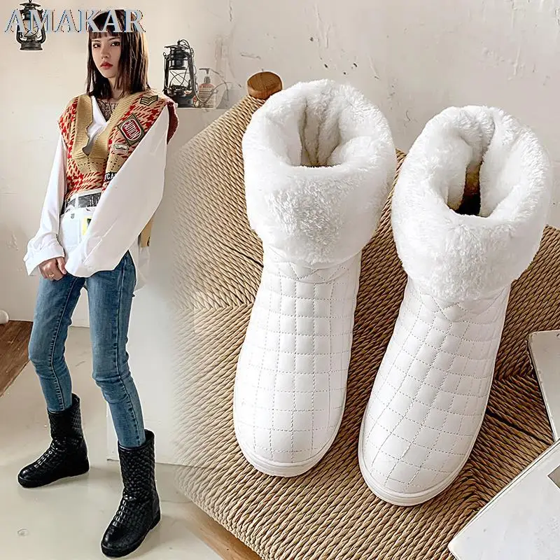 

Women snow boots 2019 winter boots platform thick plush warm non-slip waterproof winter shoes