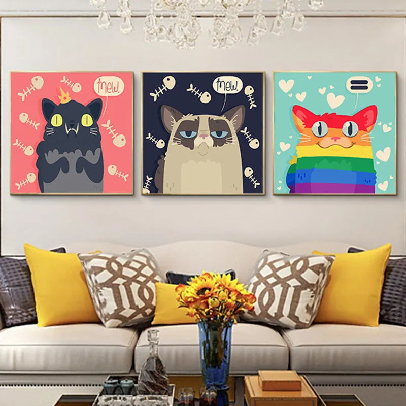 Детский Настенный постер с мультяшным рисунком распечатанный на холсте