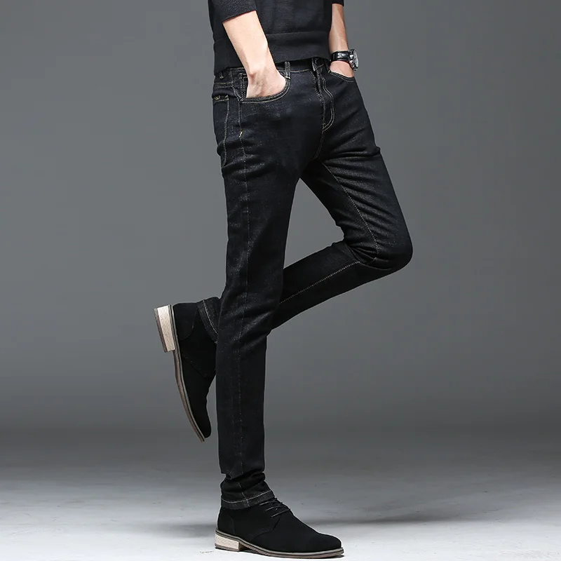 Женские Мужские джинсы MOOWNUC осенние классические обтягивающие джинсовые уличные