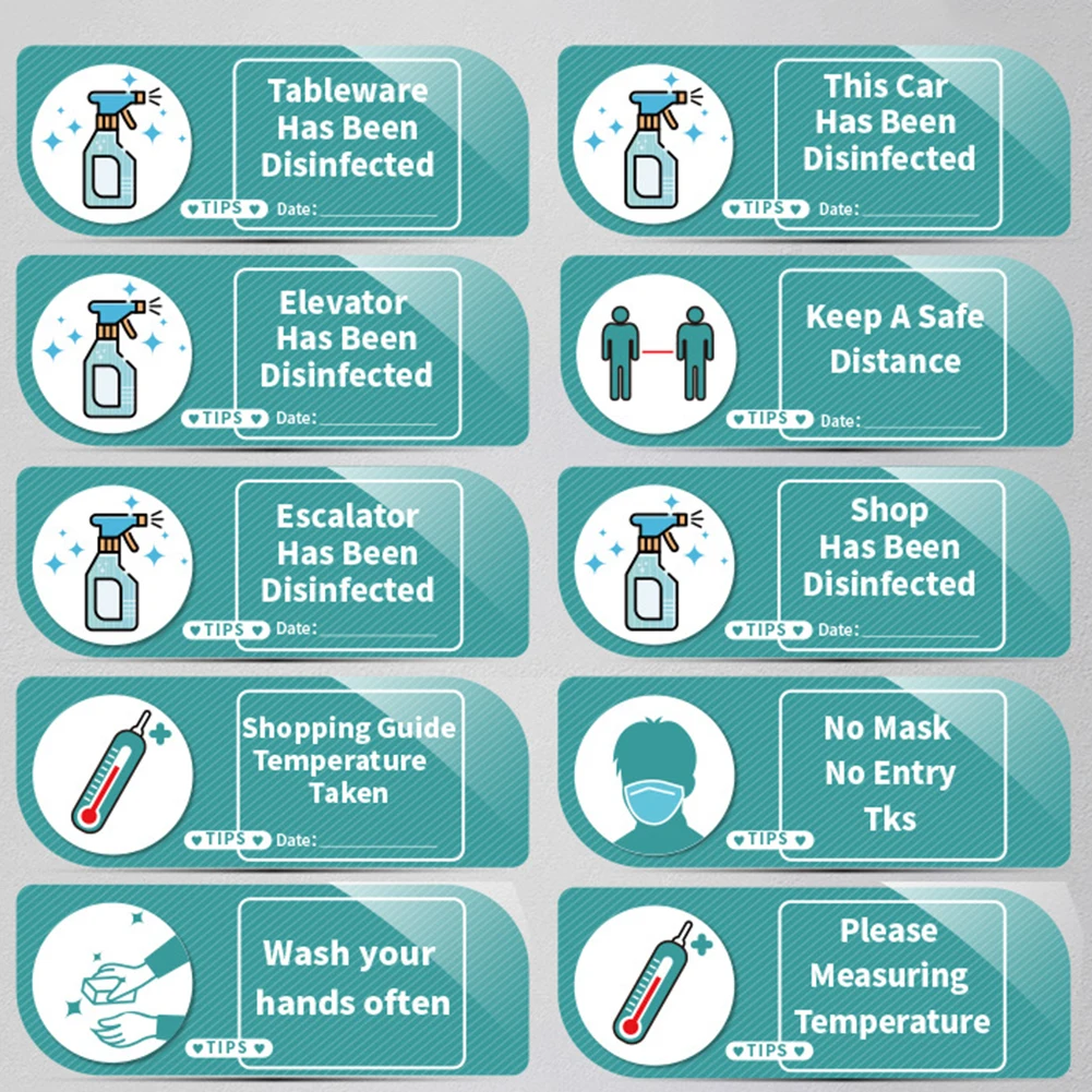 Акриловые английский Безопасность уведомления настенный знак наклейка Бизнес