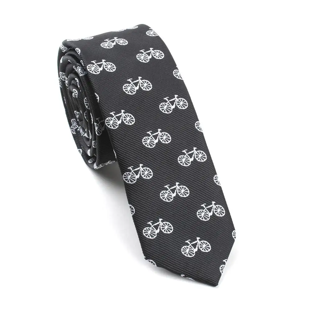 Мужские Узкие галстуки с рисунком велосипеда шириной 5 см модный мужской галстук