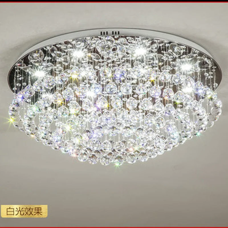 Роскошный Простой круговой Хрустальный потолочный светильник модные