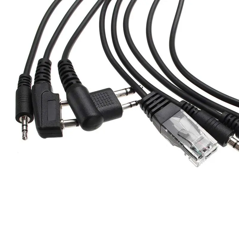 Кабель USB программирования 8 в 1 совместимый с радиостанциями Walkie Talkie Motorola Kenwood ICOM BAOFENG TYT QYT.