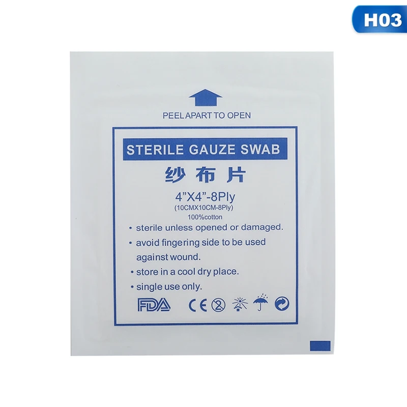 Новинка 10 шт./лот марлевая прокладка хлопковая Водонепроницаемая повязка для ран