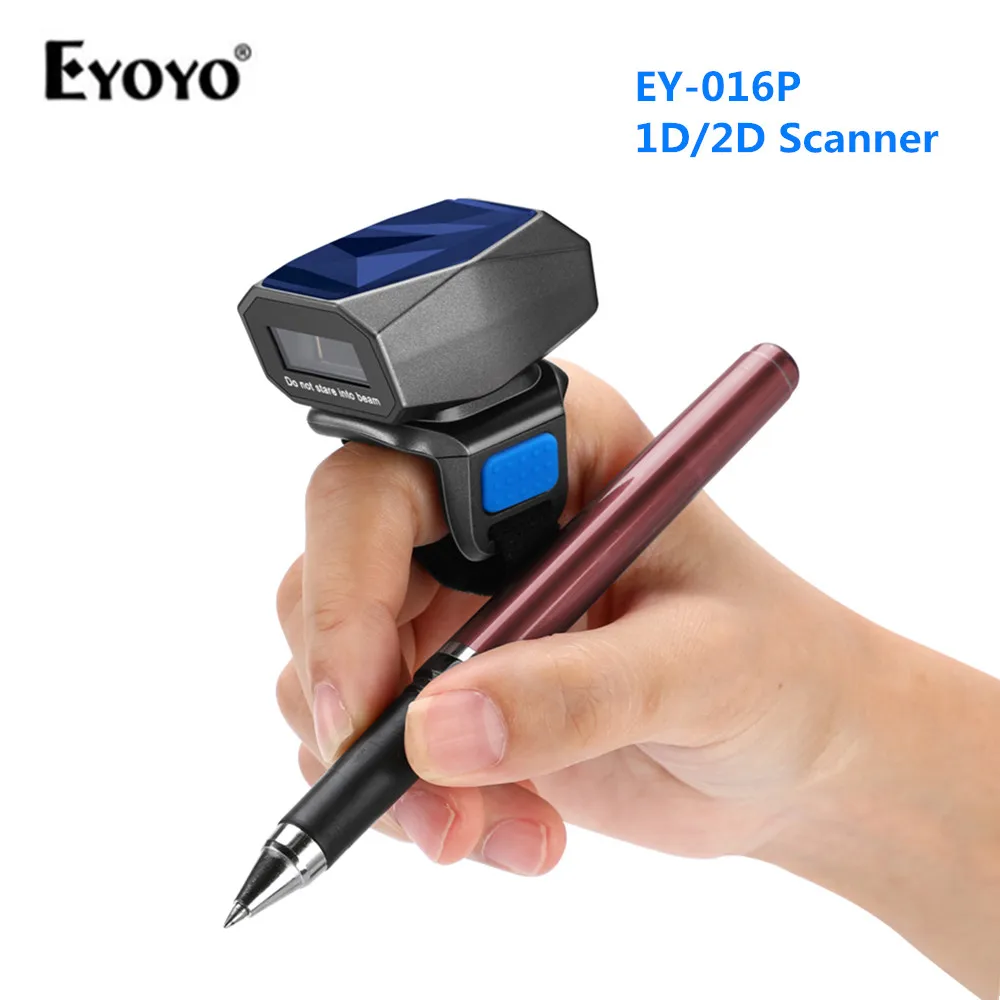 Eyoyo новый 2D носимый кольцевой сканер штрих кодов Bluetooth 2 4G беспроводной USB 3 в 1 1D
