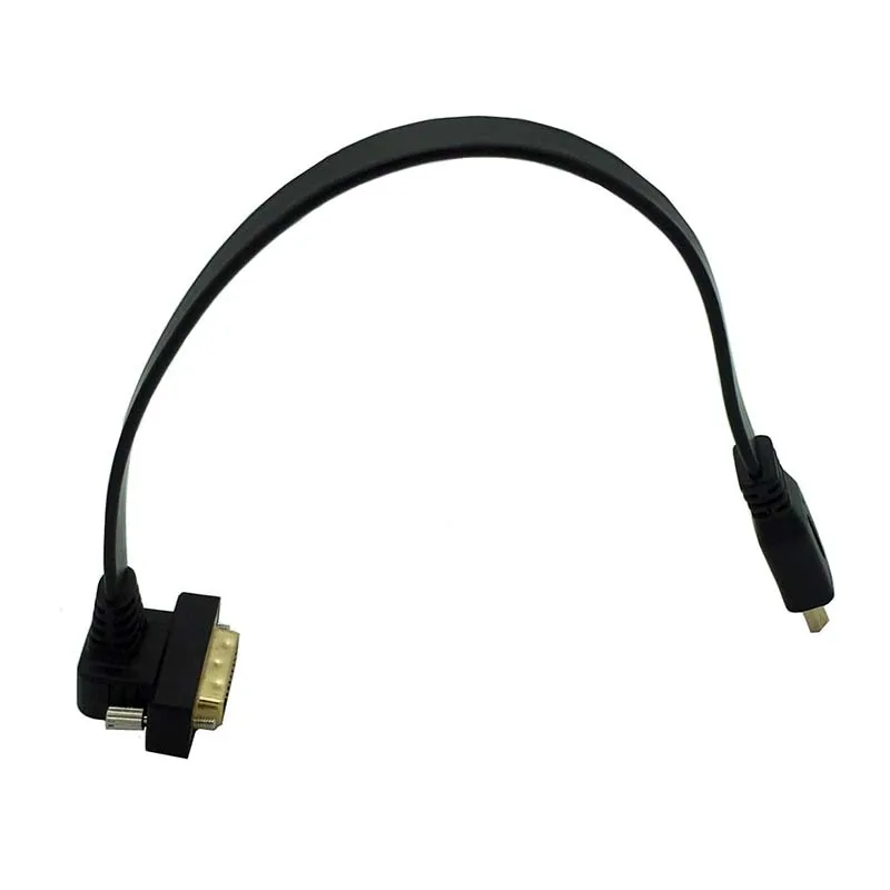 Плоский тонкий HDMI Male к DVI 24 + 1 90 градусов вниз угловой переходник преобразователь