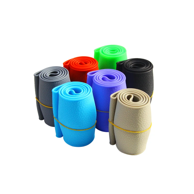 Автомобильный Стайлинг автомобильный силиконовый чехол на руль кожаная