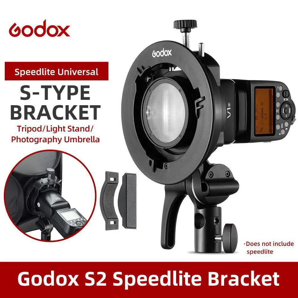 Yiwa S2 s тип Speedlite кронштейн пластиковый портативный для Godox V1 ∕ V860II AD200 RS