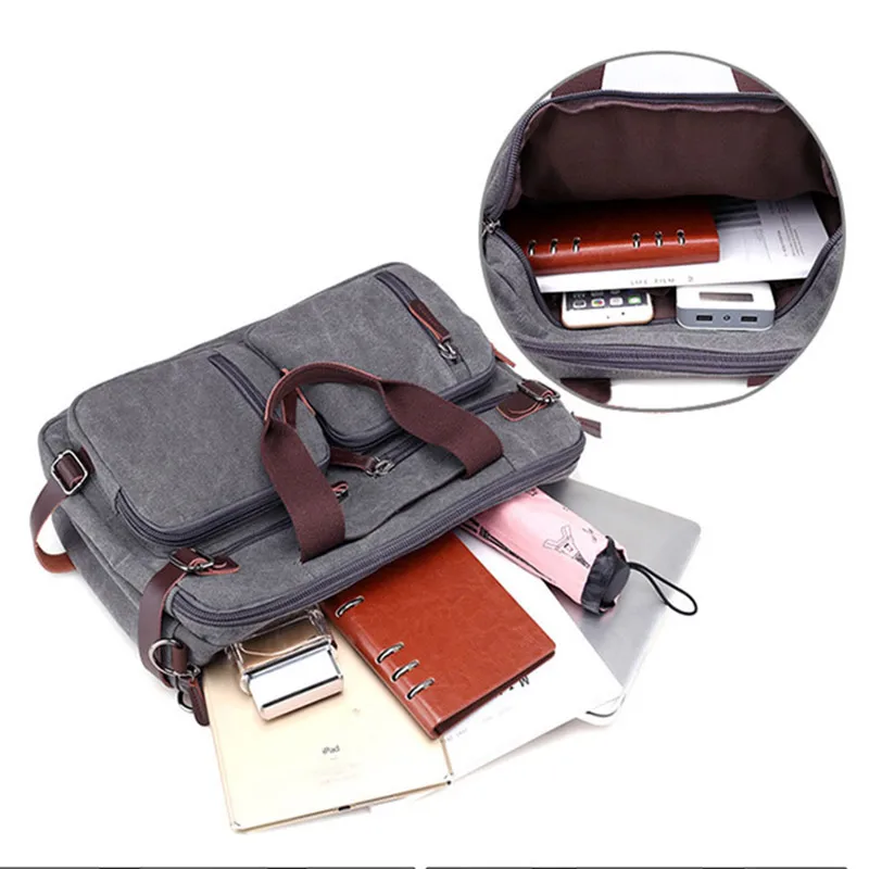 Мужская Холщовая Сумка Большой Вместительный портфель для путешествий сумка