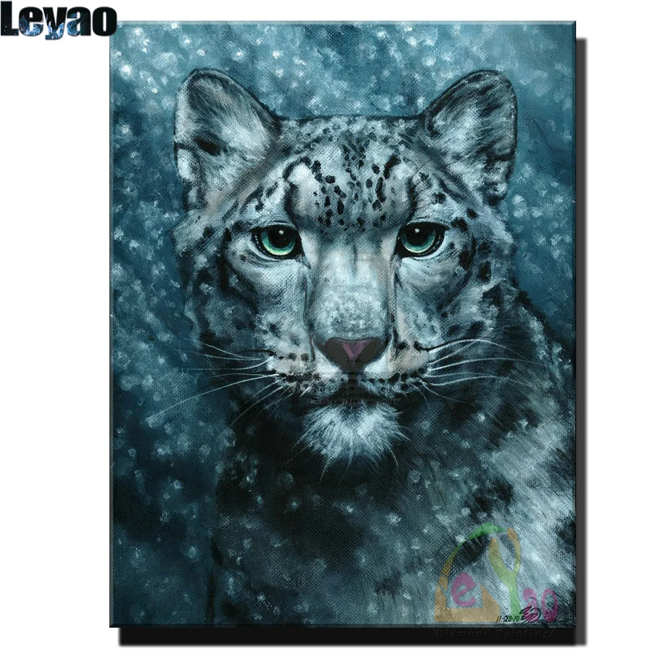

Алмазная живопись 5D «сделай сам», картина с полными квадратными/круглыми стразами, с леопардовым принтом сталкера, вышивка крестиком с животными, домашний декор, Рождество