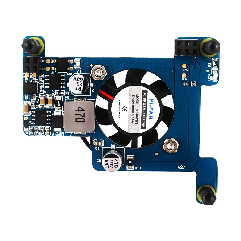 Плата расширения HAT Raspberry Pi 4 Power Over Ethernet (PoE) с охлаждающим вентилятором модуль PoE 5 В