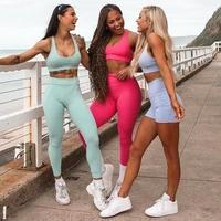 2021 seamless women sola yoga sets gym running sports bra high waist yoga pant leggings fitness ensemble activewear suits