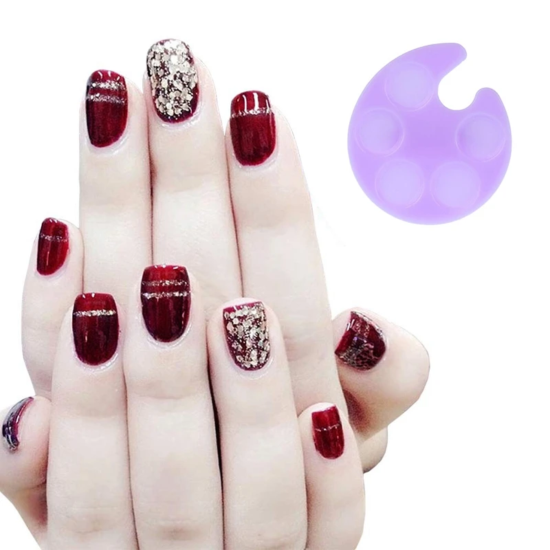 Пластиковый мини-лоток для рисования с кольцом на палец цветной смешивающий