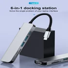Адаптер USB Type-C 6 в 1, Двойная док-станция USB Type-C для MacBook Pro с 4K HDMI, совместимый с USB C USB3.1, устройство для чтения SDMicroSD карт