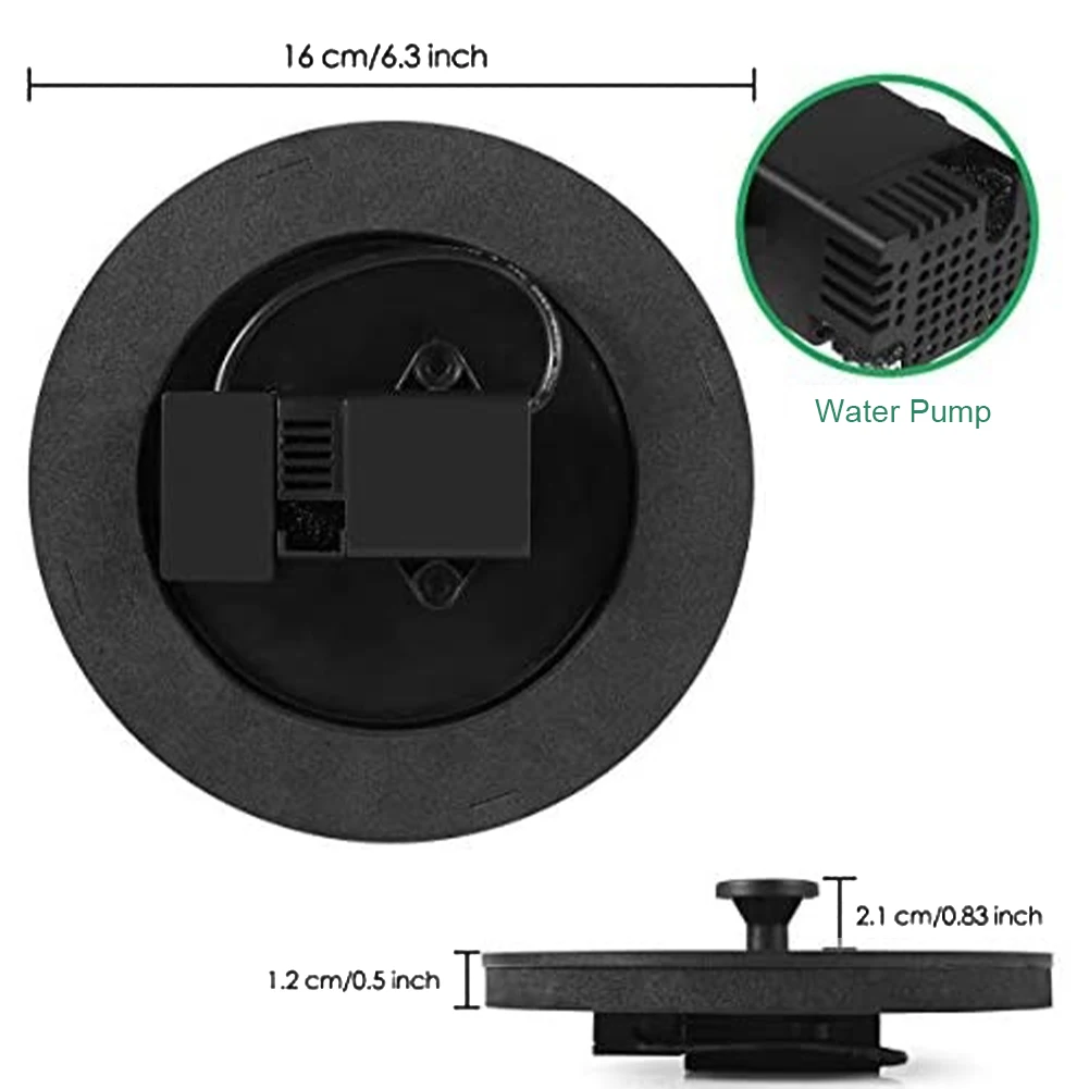 

Solar Fountain Pump 1.4W Bird Bath Water Pump with 4 Nozzles for Garden Patio Lawn Pool Solar Powered Fountain