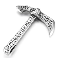 stainless steel viking axe pendant vintage polished bracelet hook closure diy accessories jewelry making