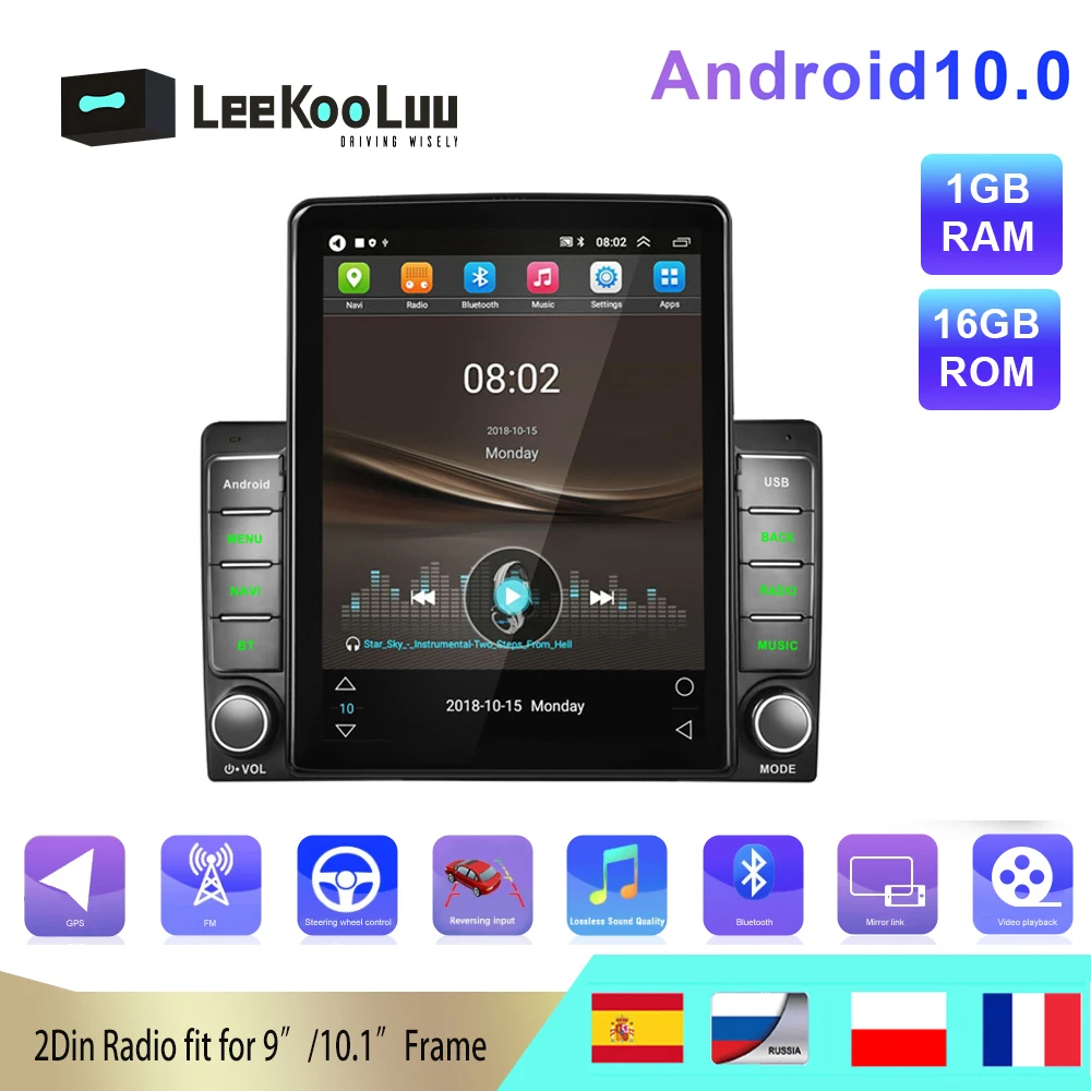 Автомагнитола LeeKooLuu 2 Din Android 10 0 универсальный мультимедийный видеоплеер с