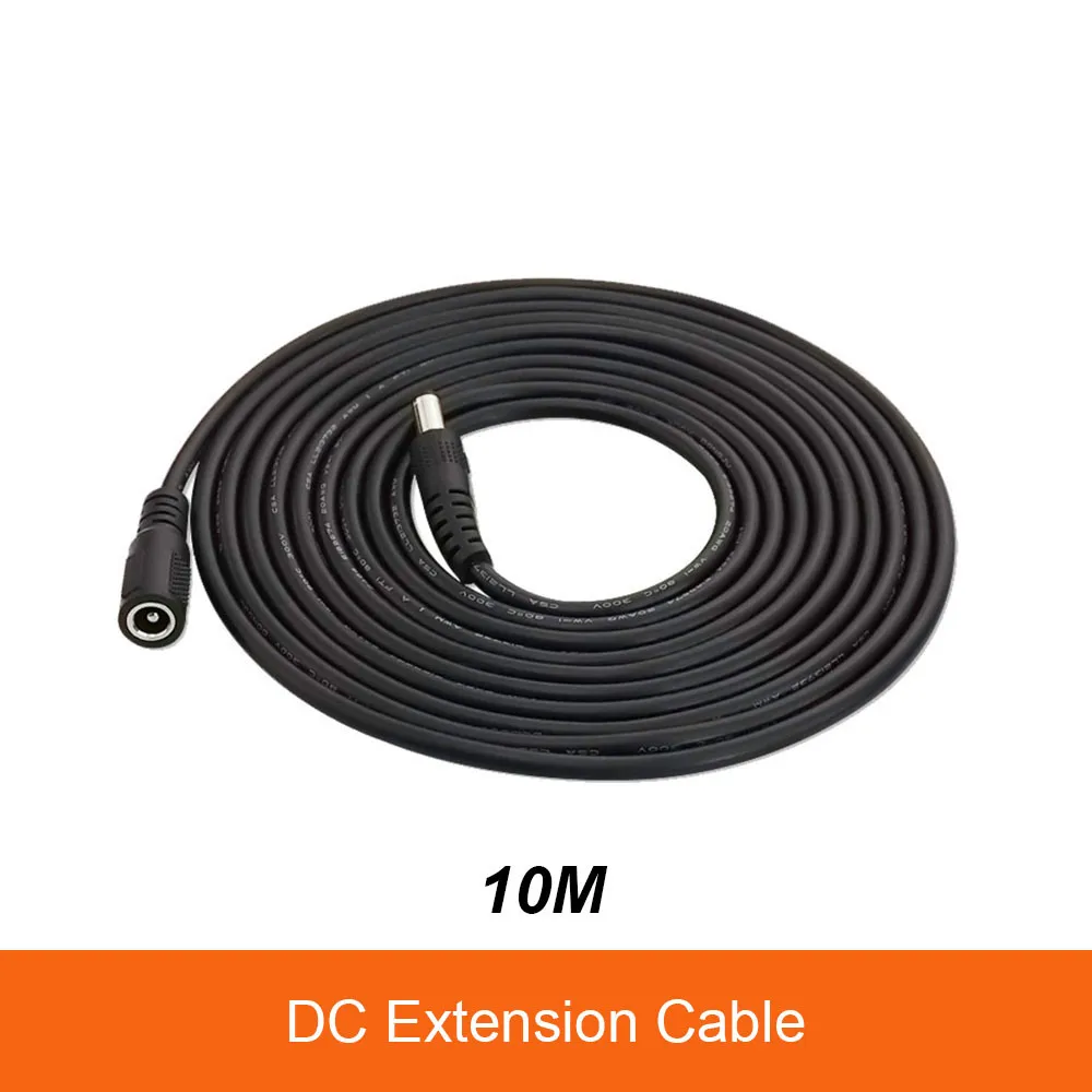 

10 Meters DC 12V Power 10M Extension Cable 5.5mmx2.1mm /20ft DC Plug For CCTV Camera 12 Volt Extension Cord