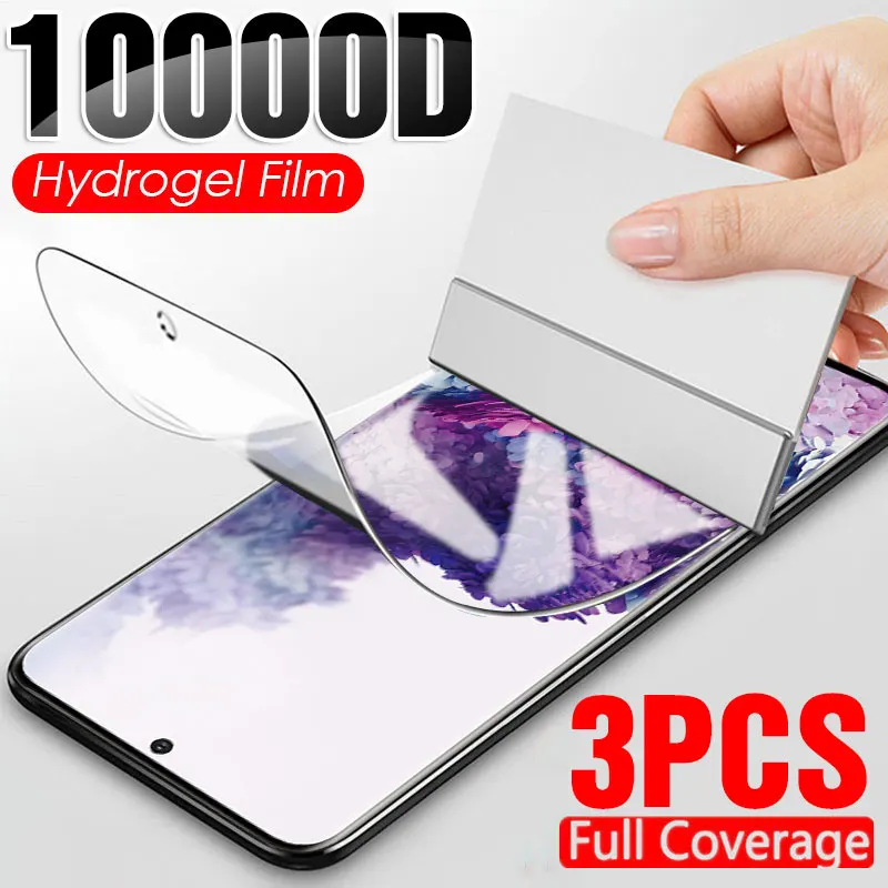 

3Pcs Hydrogel Film Screen Protector For Samsung Galaxy S10 S9 S8 S20 Plus S10E S7 S6 Edge Screen Protector on Note 20 8 9 10 A50