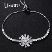 umode fireworks cz crystal bracelets for women femme fashion tennis bracelets bangles wedding jewelry girls gifts ub0214