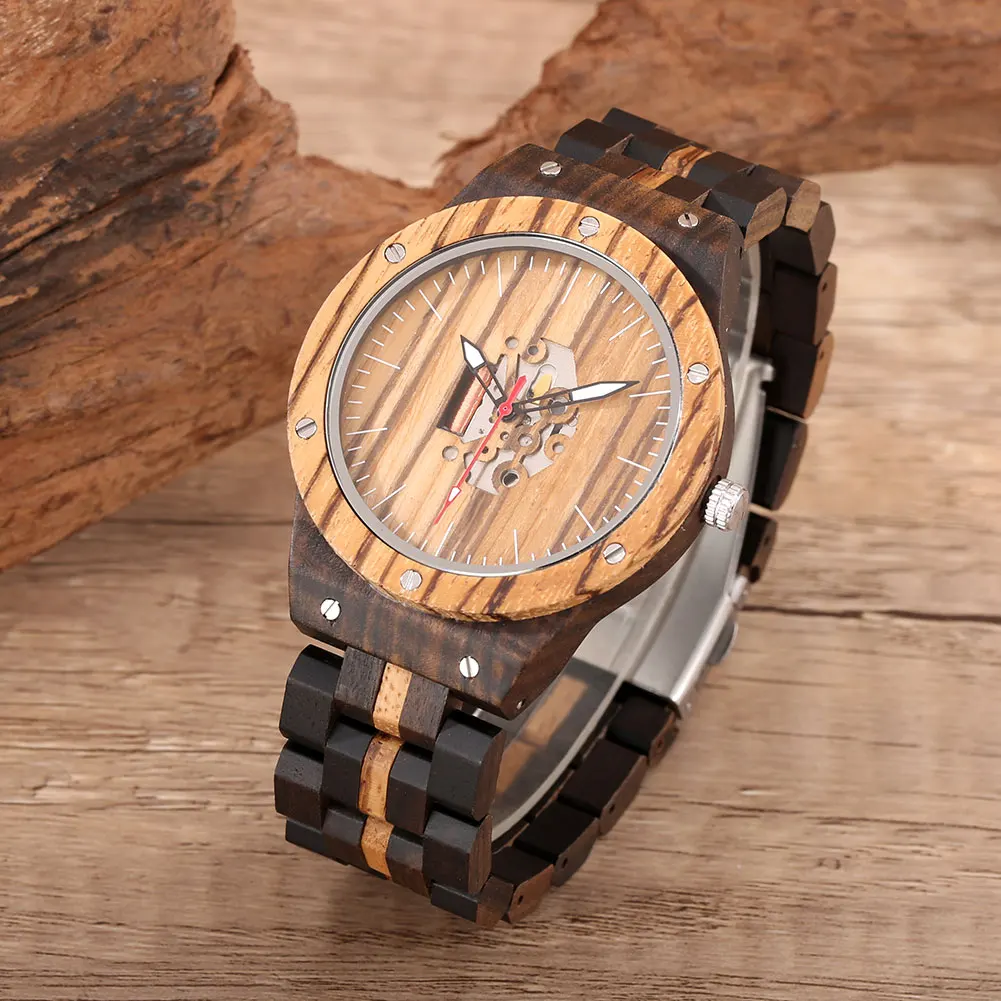 

Wooden Watch for Men Quartz Wristwatch Full Wooden Watchband Gifts For Husband reloj hombre lover watches