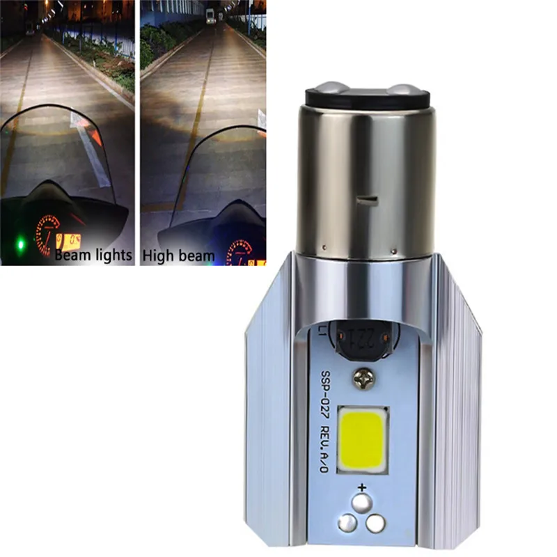 Горячая Распродажа 1 шт. Топ Белый фара светодиодный фонарь для мотоцикла 1x H6 BA20D DC