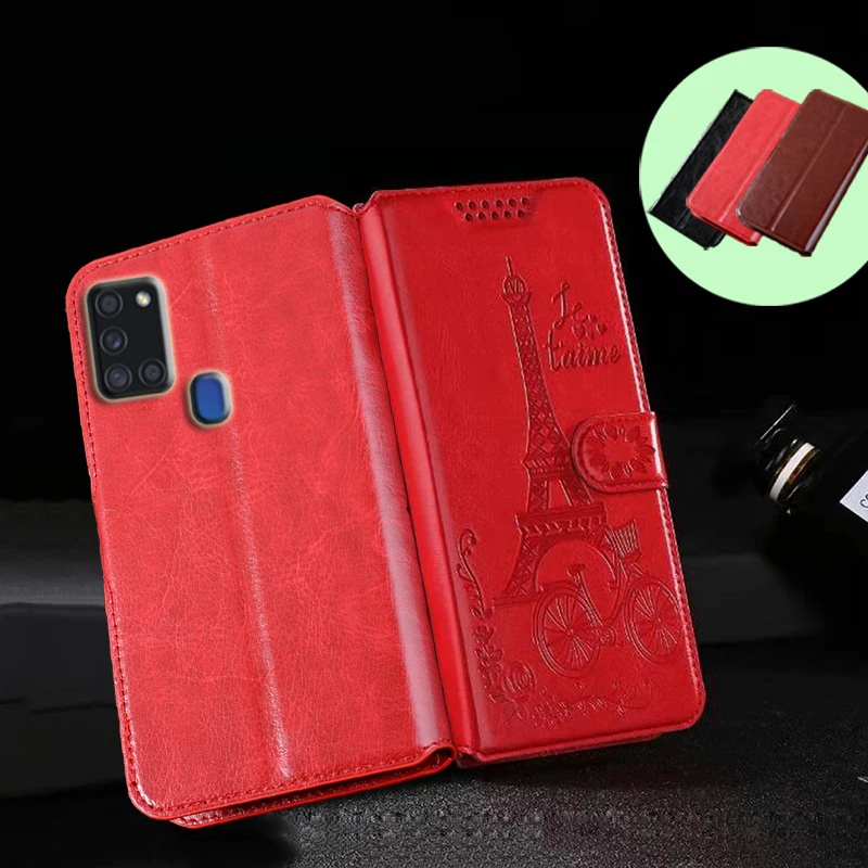 

Tree Tower pattern Wallet Leather Case For Samsung Galaxy A21s phone cover
