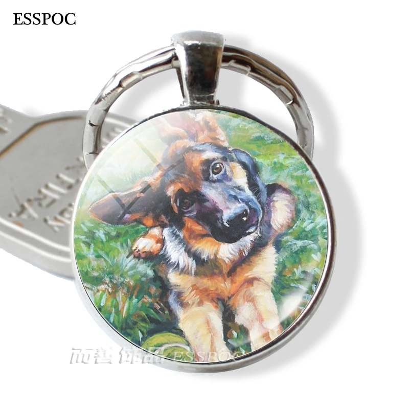 as show Keep Calm and Love Dog стеклянный кабошон для кулона брелок Кольца Брелоки бульдог хаски, Такса подарок для любимой собаки - Цвет: as show