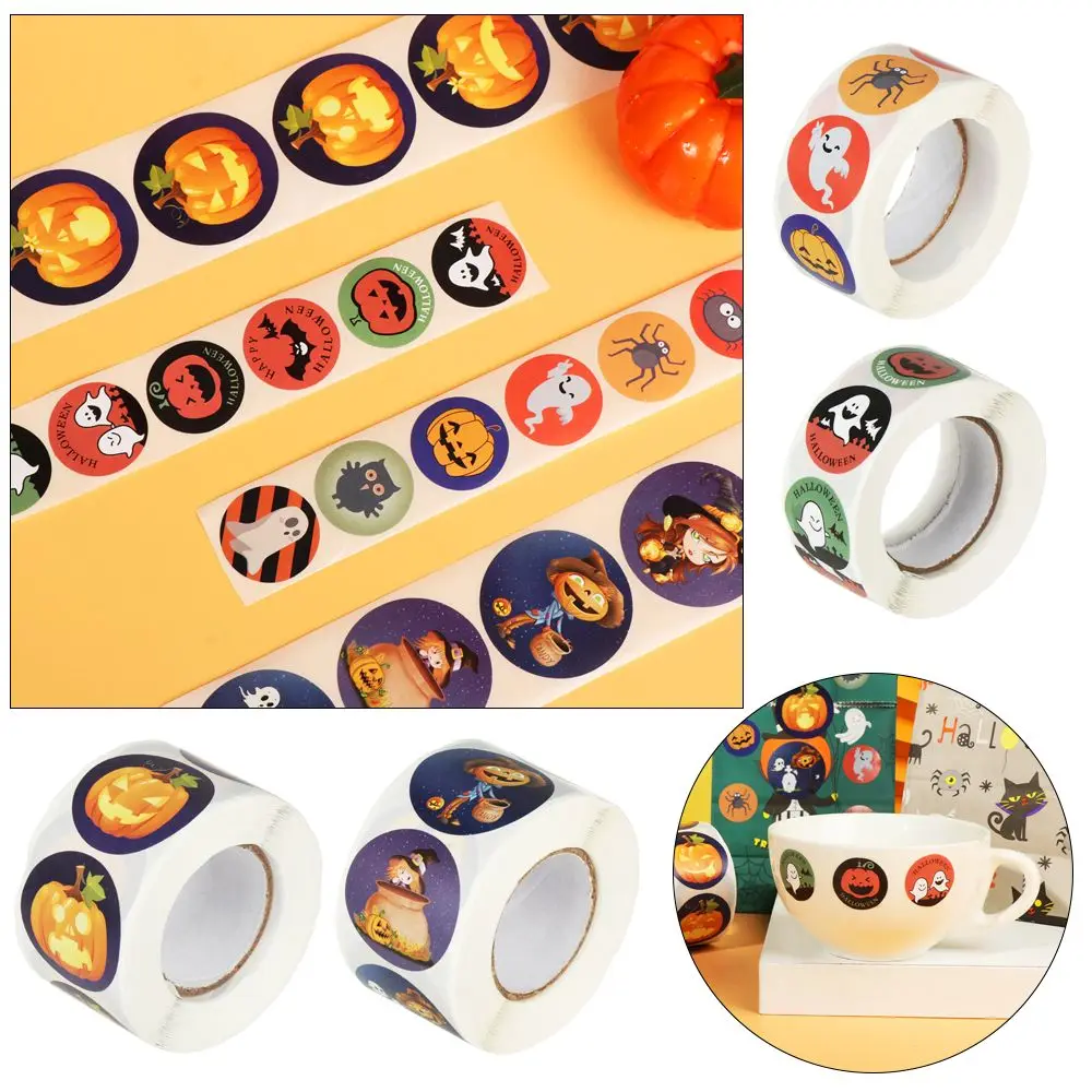 500 шт./рулон этикетки для украшения Хэллоуин | Дом и сад