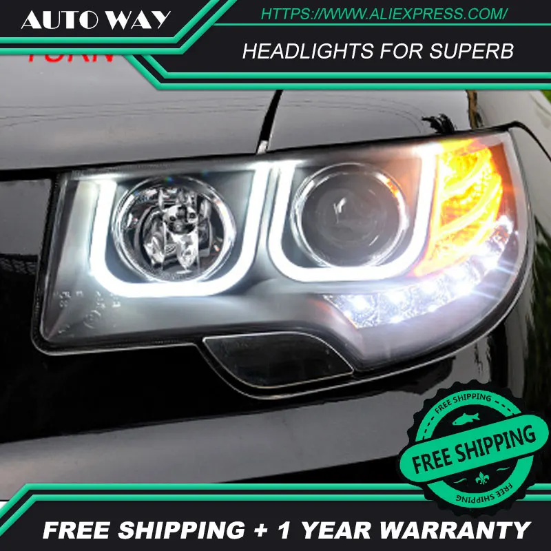 Автомобильный Стайлинг светодиодные лампы HID Rio Skoda превосходные фары чехол для