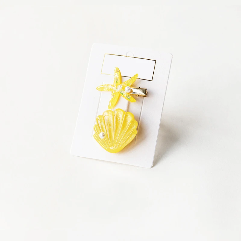 2 шт./компл. заколка для волос гребешок с жемчугом в виде морской звезды девочек