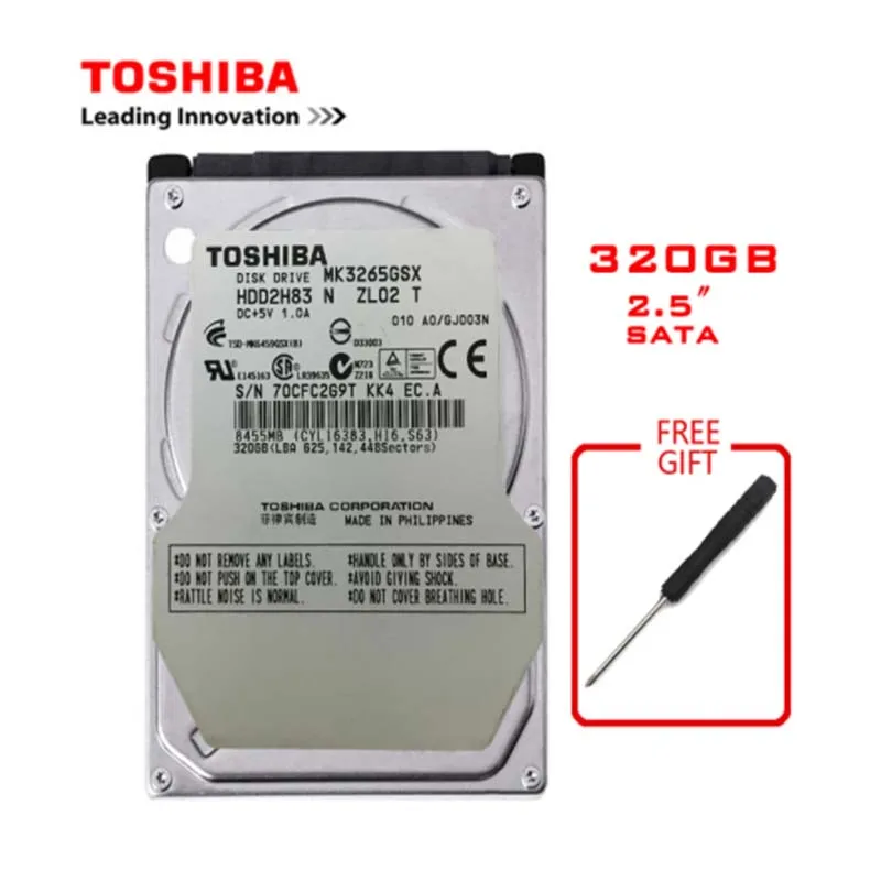 TOSHIBA Internal 120G 160G 250G 500G 1T 2T HDD 320GB 2 5 &quotSATA2 ноутбук жесткий диск 5400-7200RPM Disco Duro Interno |