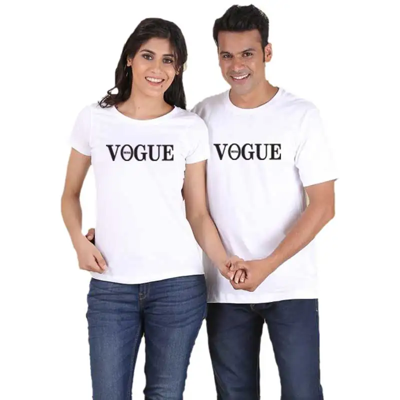 Модная семейная Милая футболка Повседневная для пары наряды жены и мужа семейные