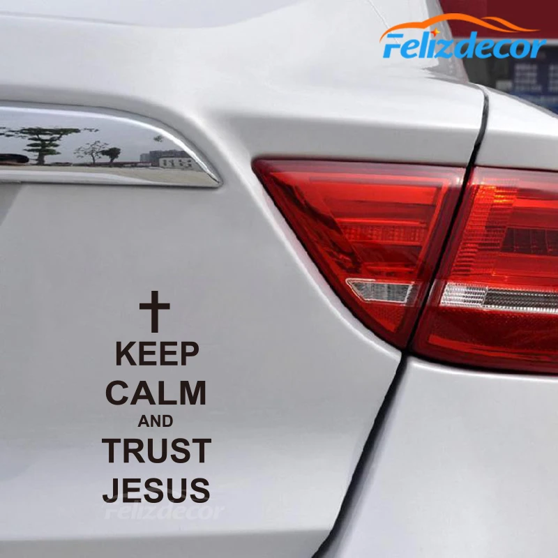 Fusion Keep Calm And Trust наклейка на автомобиль с Иисусом крест христианство виниловая