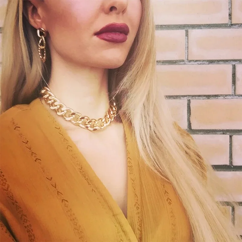 

Simple gift for women's thick chain necklace