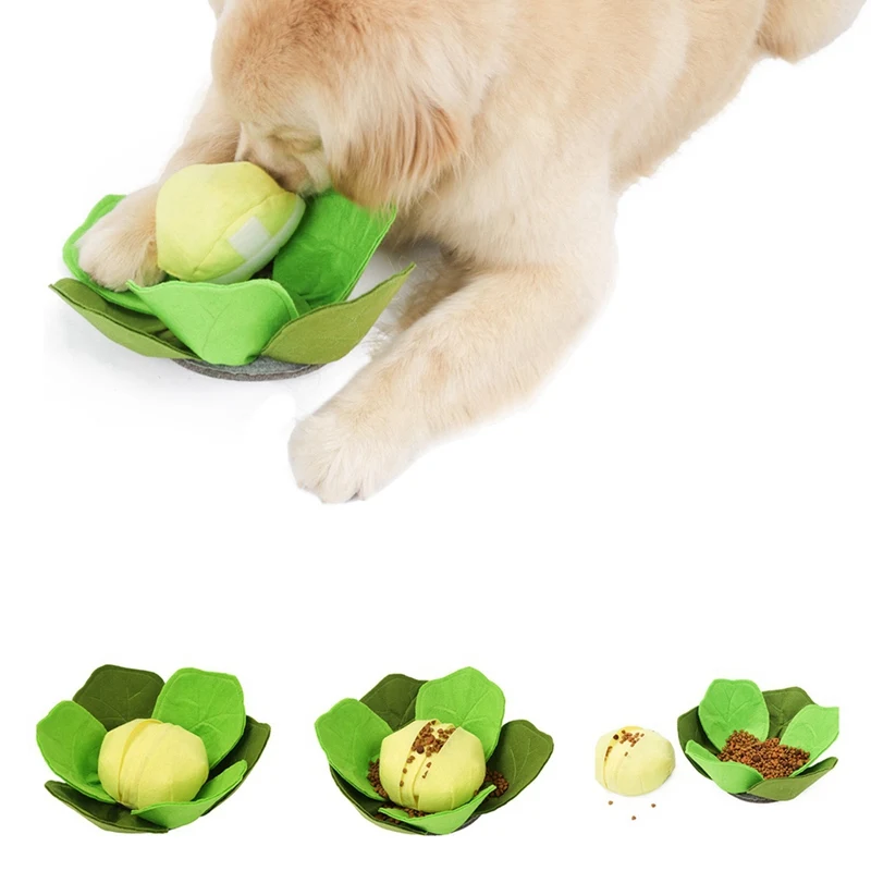 Pet Еда запах мяч интерактивный плюшевый игрушки для собак Pad Моющиеся