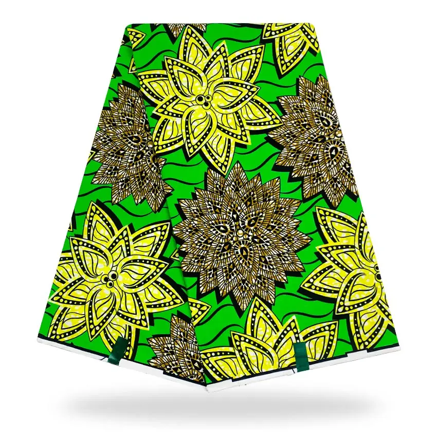 

2021 New 6 yards of African Fabric High Quality ankara fabric 100% Cotton African Print Fabric