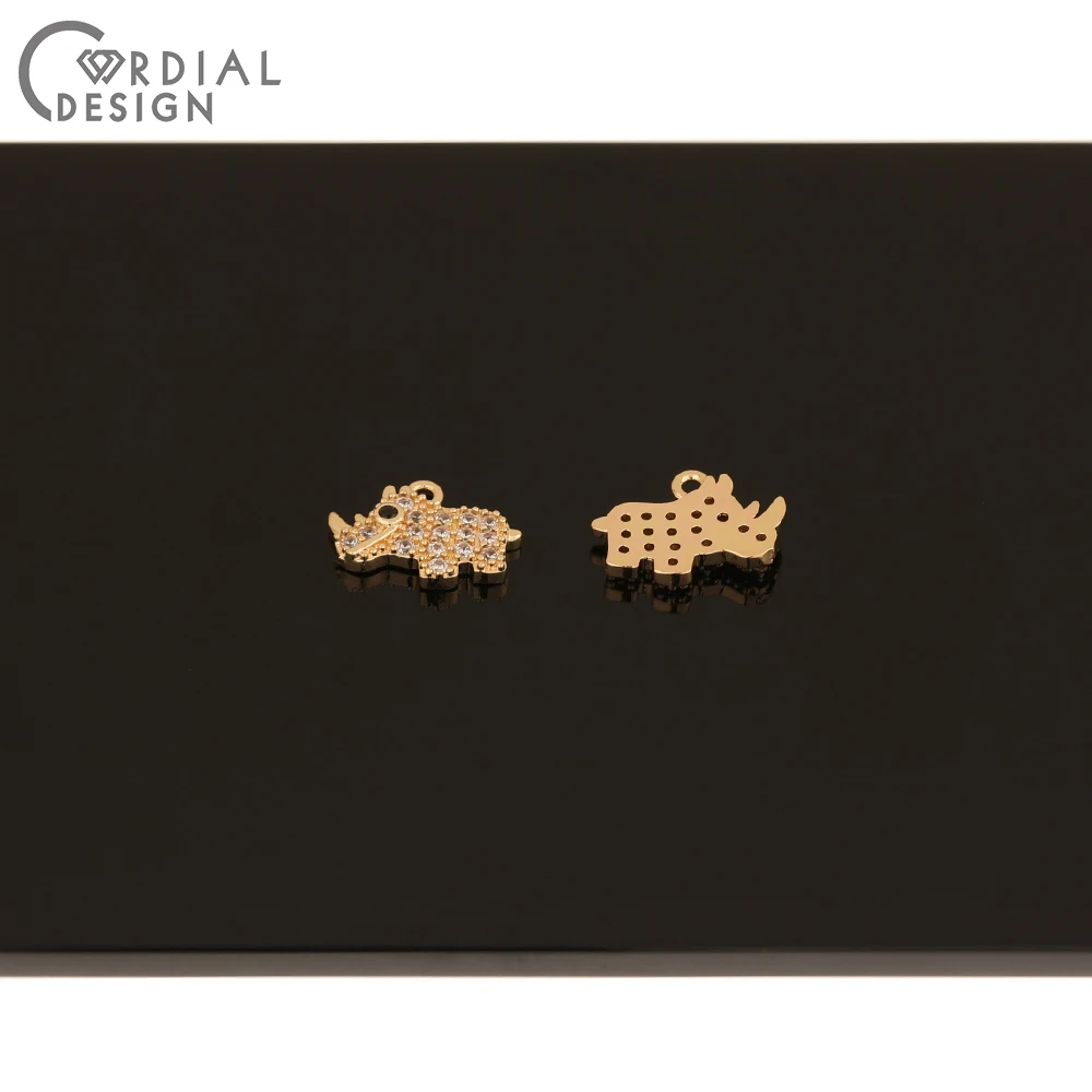 

Cordial Design 50Pcs 11*14MM Earrings Accessories/CZ Pendant/DIY Necklace Making/Hand Made/Jewelry Findings & Components/Charms