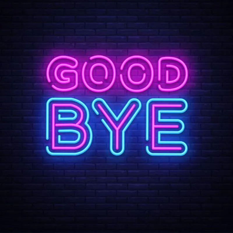 

Neon Sign For Good Bye Glass Tube Commercial Motel Lamp resterant Art light Advertise custom DESIGN Impact Attract light