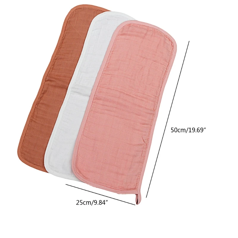 

6 Pcs Baby Muslin Burp Cloth Solid Color Absorbent Saliva Towel Soft 6-Layers Bamboo Fiber Cotton Feeding Bibs Handkerchief Wash