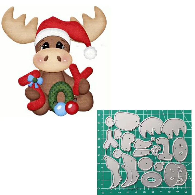 Рождество животных Joy Трафаретный вырубной штамп вырезать в Скрапбукинг