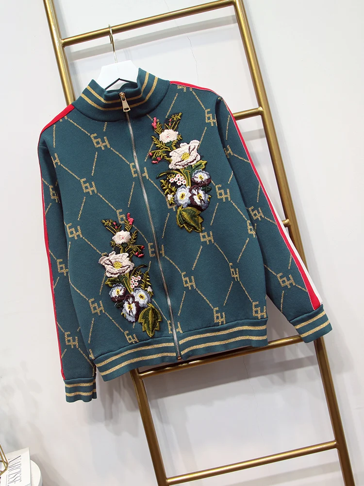 Женский трикотажный кардиган контрастных цветов повседневные штаны комплект из