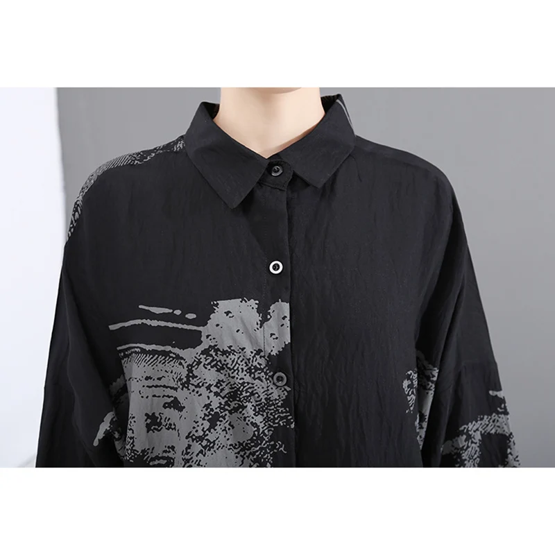 Платье XITAO женское винтажное с принтом свободные однобортное весеннее 2020|Женские