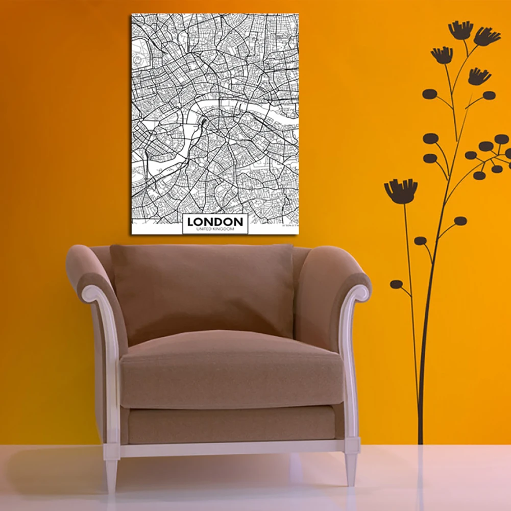 Декоративная живопись Безрамная YLLL черно белая эскиз ветер Нью Йорк