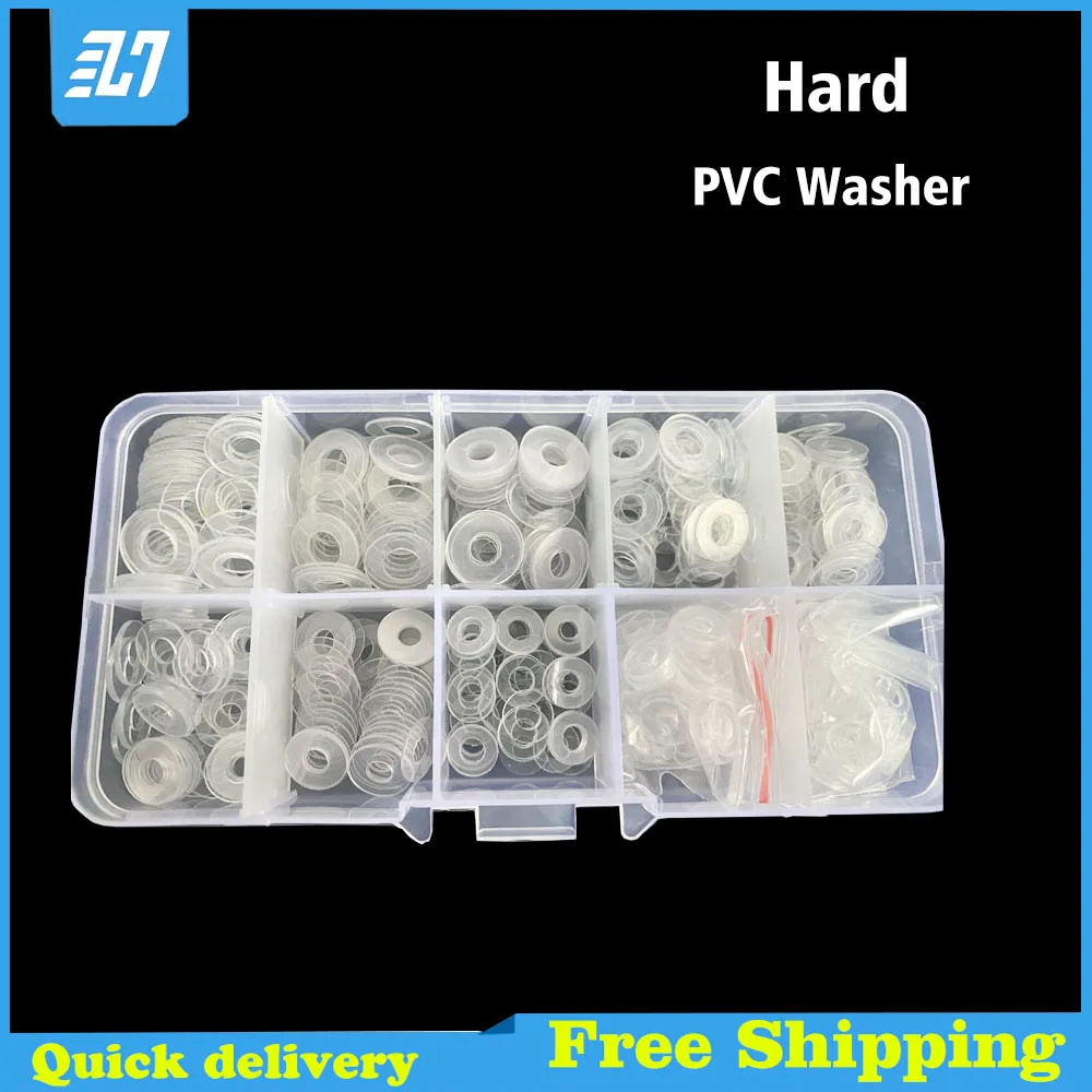 PVC Flat Washers M3 M4 M5 M6 Hard Plastic Paded Gasket Transparent Insulation Assortment Kit | Обустройство дома