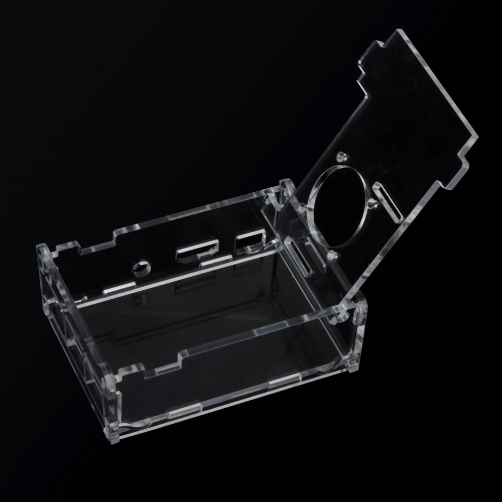 

Clear Case Transparent Shell Box for Raspberry Pi 2 Model B+ Especially Its Unique Design Supports Installation of Cooling Fan